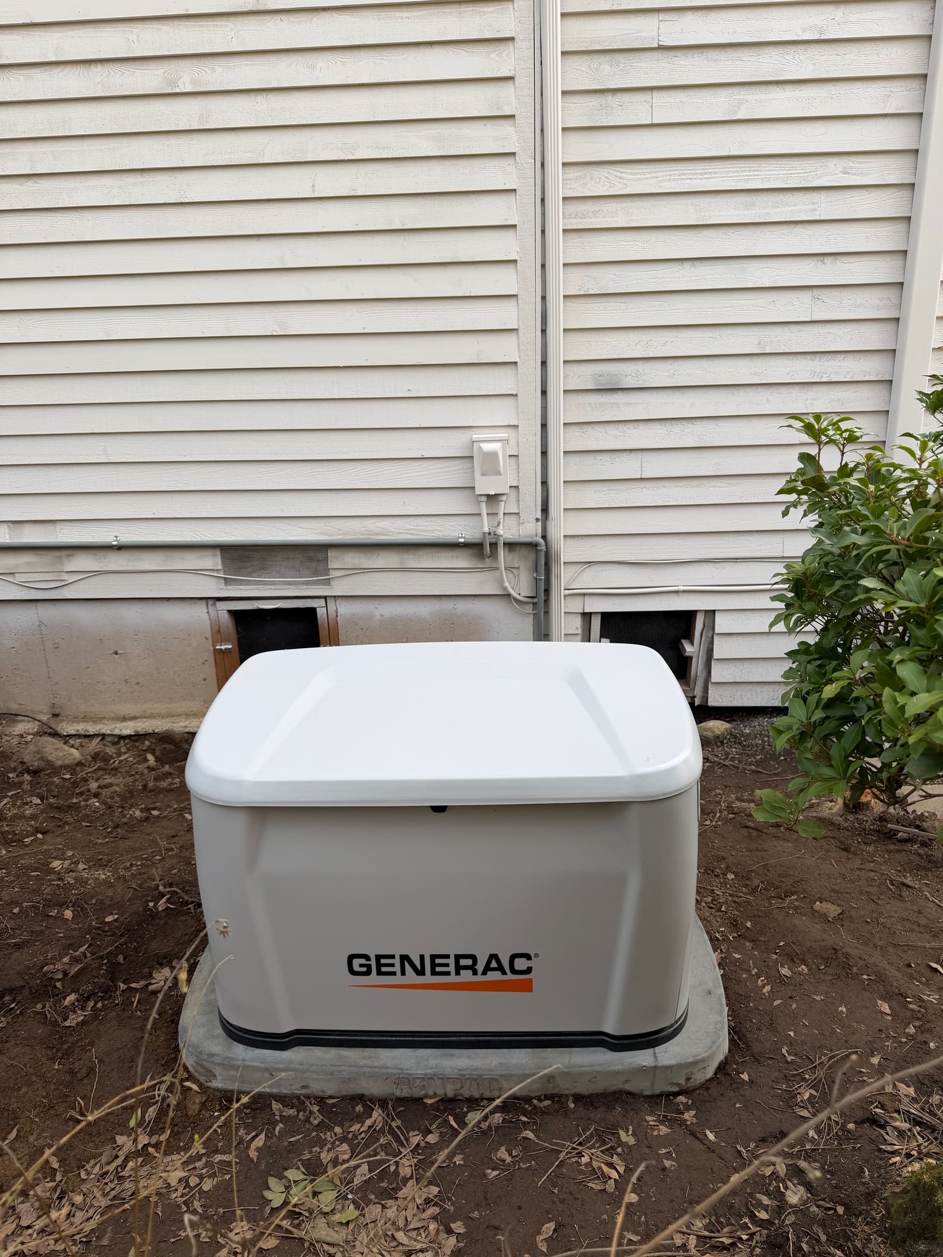 Gallery photos for 22kW Generac Standby Generator Install With Automatic Transfer Switch: Image #1